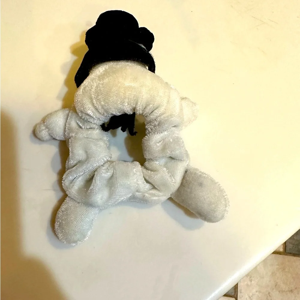 VTG SNOWMAN PLUSH SCRUNCHIE SFT BRACELET WRISTLET HAIR DOOR KNOB DECOR CHRISTMAS